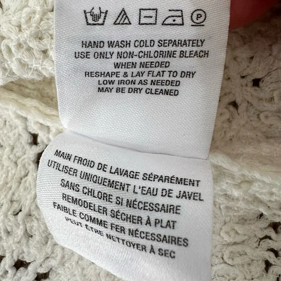 Anthropologie Open Front Crochet Lace Kimono Cropped Cardigan Jacket small - Picture 11 of 16